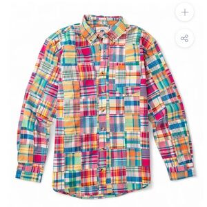 KIEL PATRICK JAMES KJP Newport Soirèe Madras Button Down Shirt